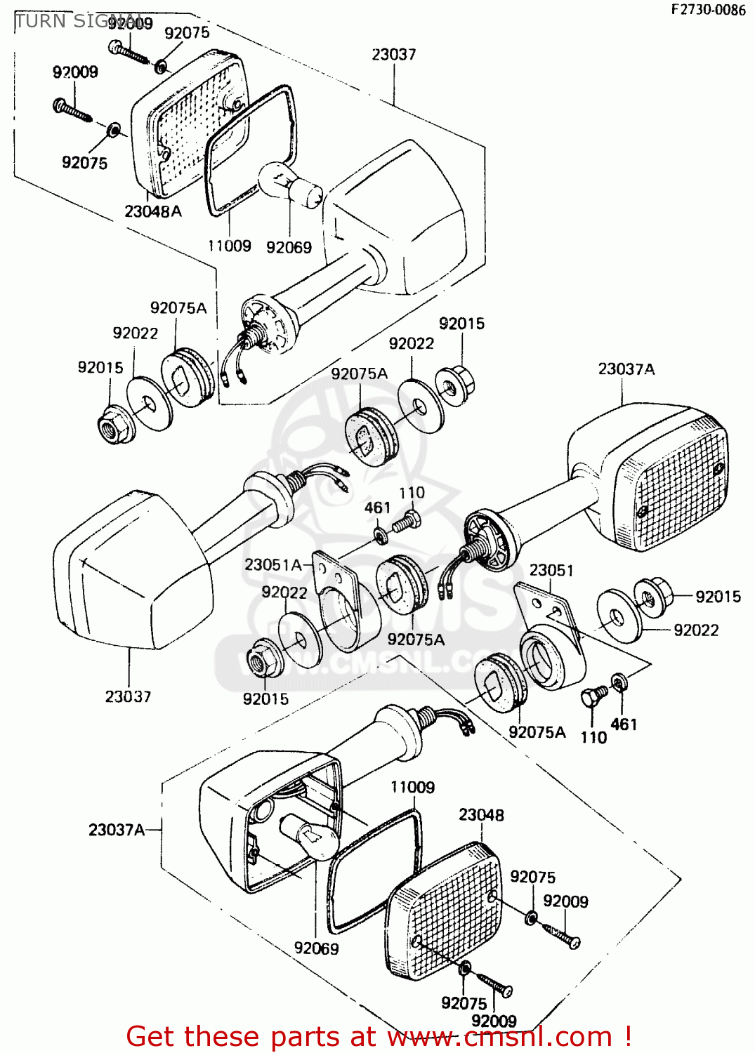 TURN SIGNAL ER250B1 SCORPION 1983 USA