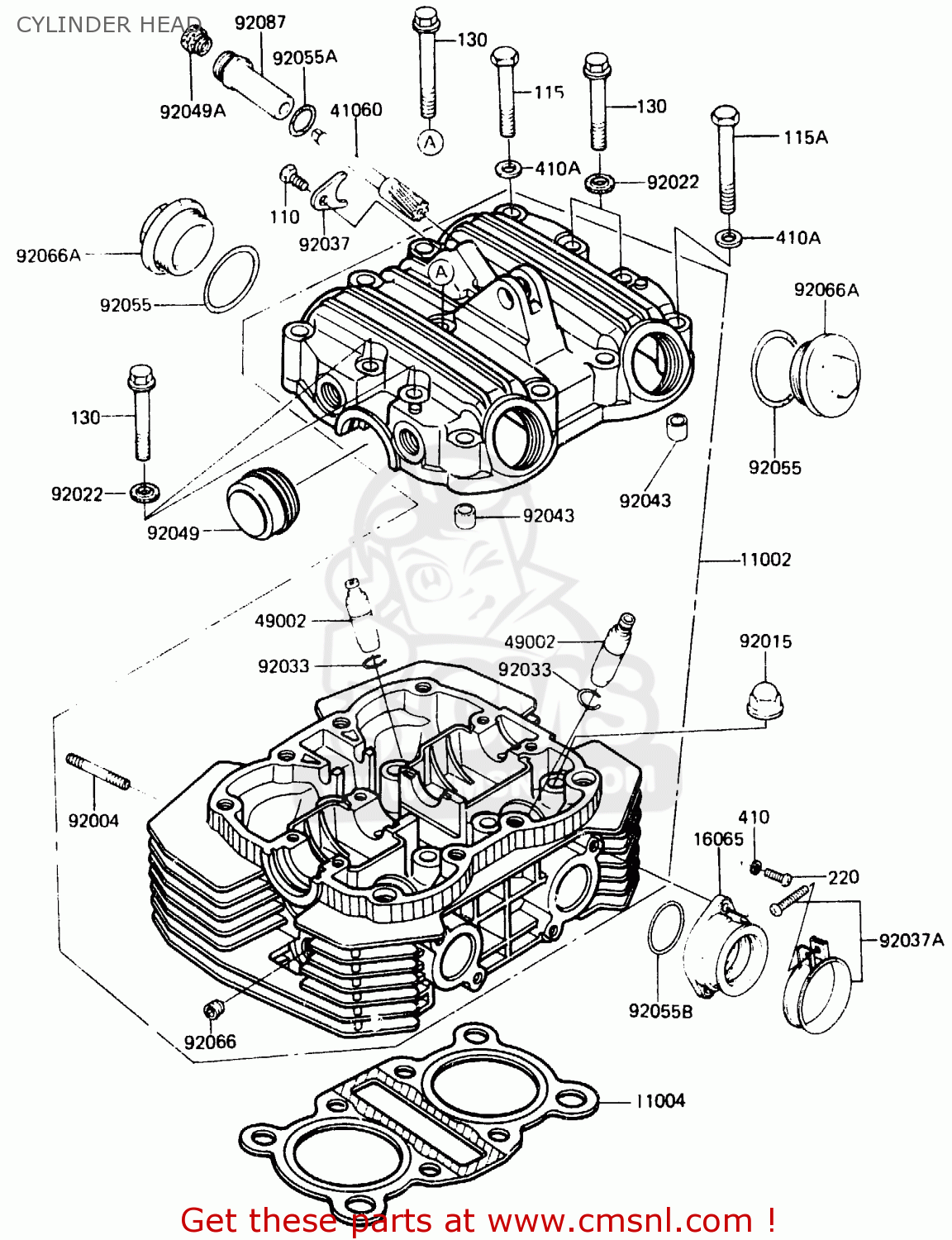 CYLINDER HEAD ER250B1 SCORPION 1983 USA