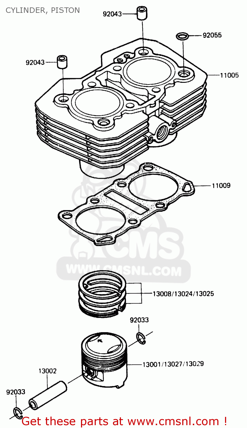 CYLINDER, PISTON ER250B1 SCORPION 1983 USA
