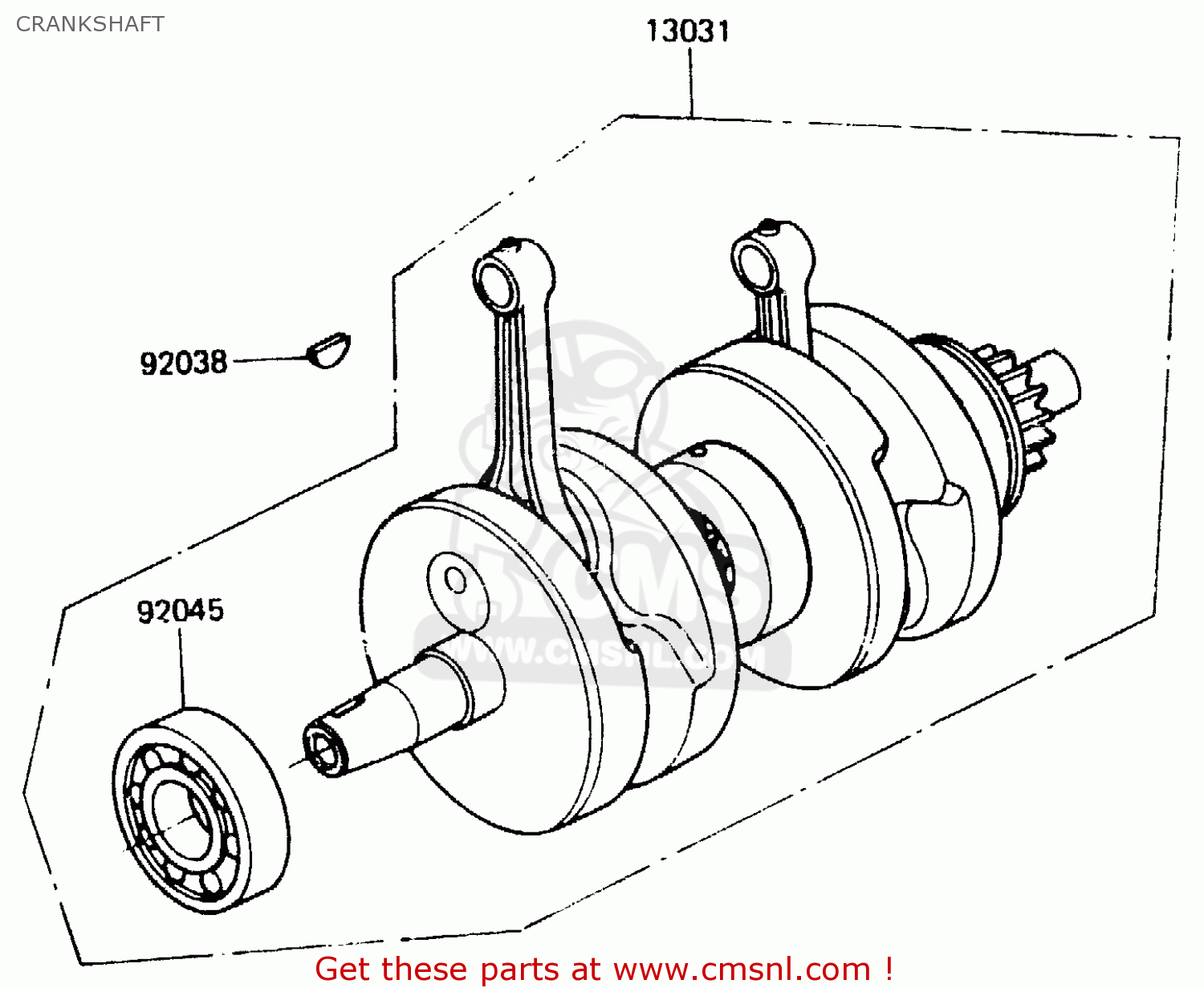 CRANKSHAFT ER250B1 SCORPION 1983 USA