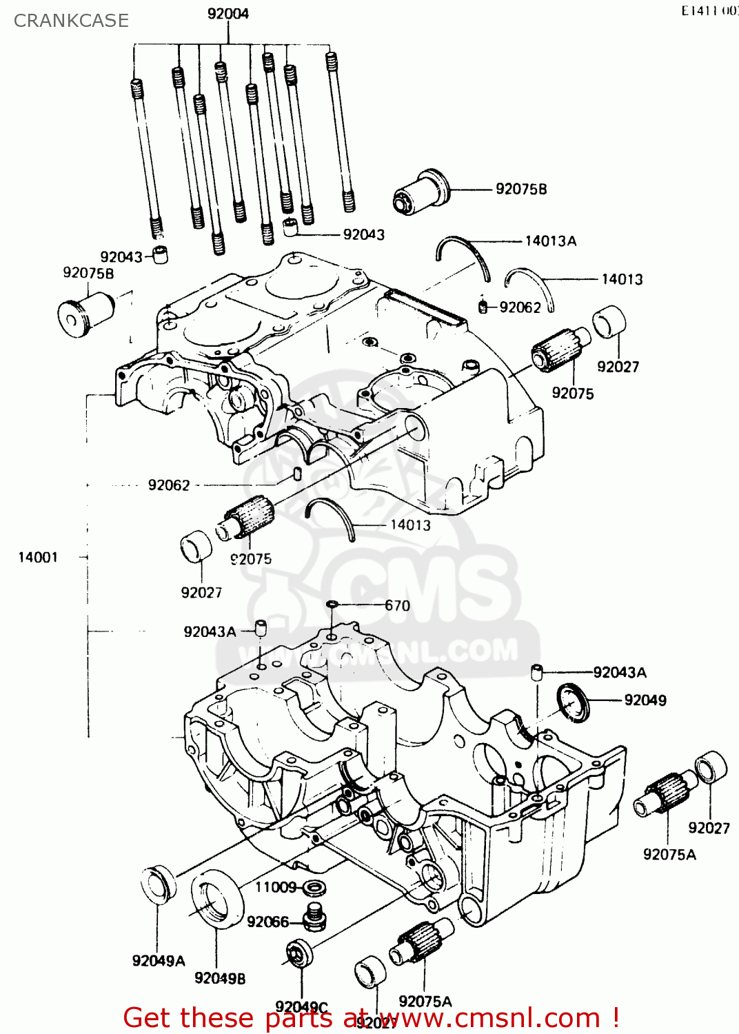 CRANKCASE ER250B1 SCORPION 1983 USA