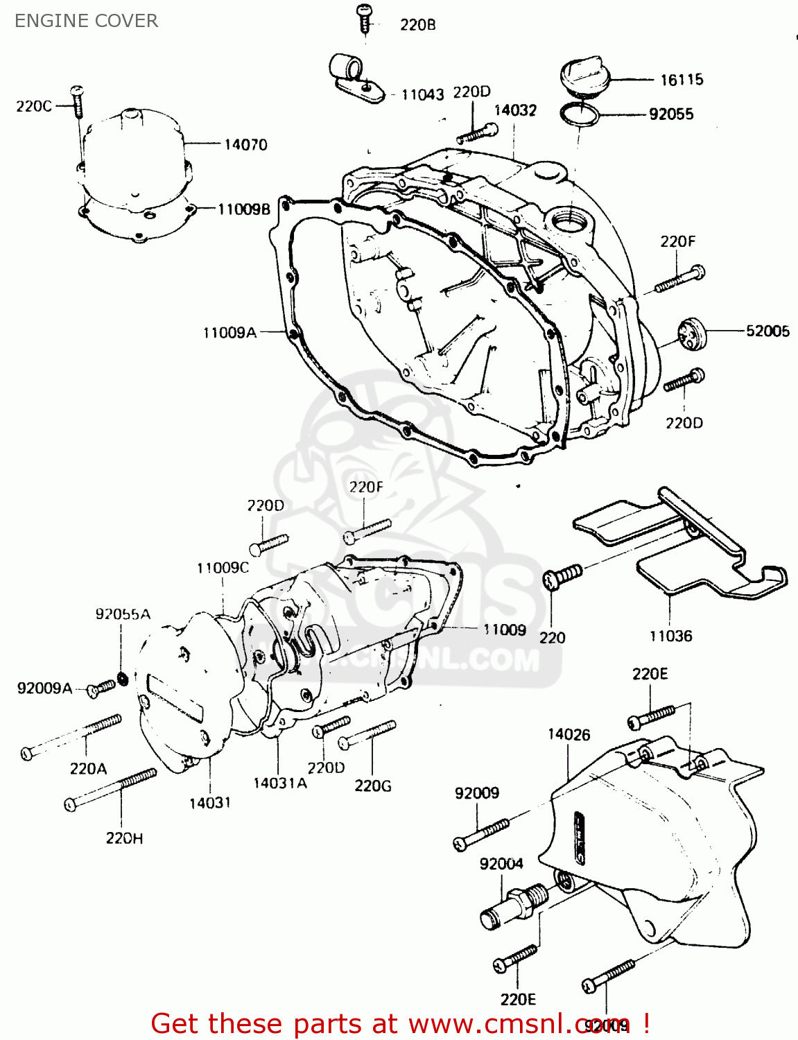 ENGINE COVER ER250B1 SCORPION 1983 USA