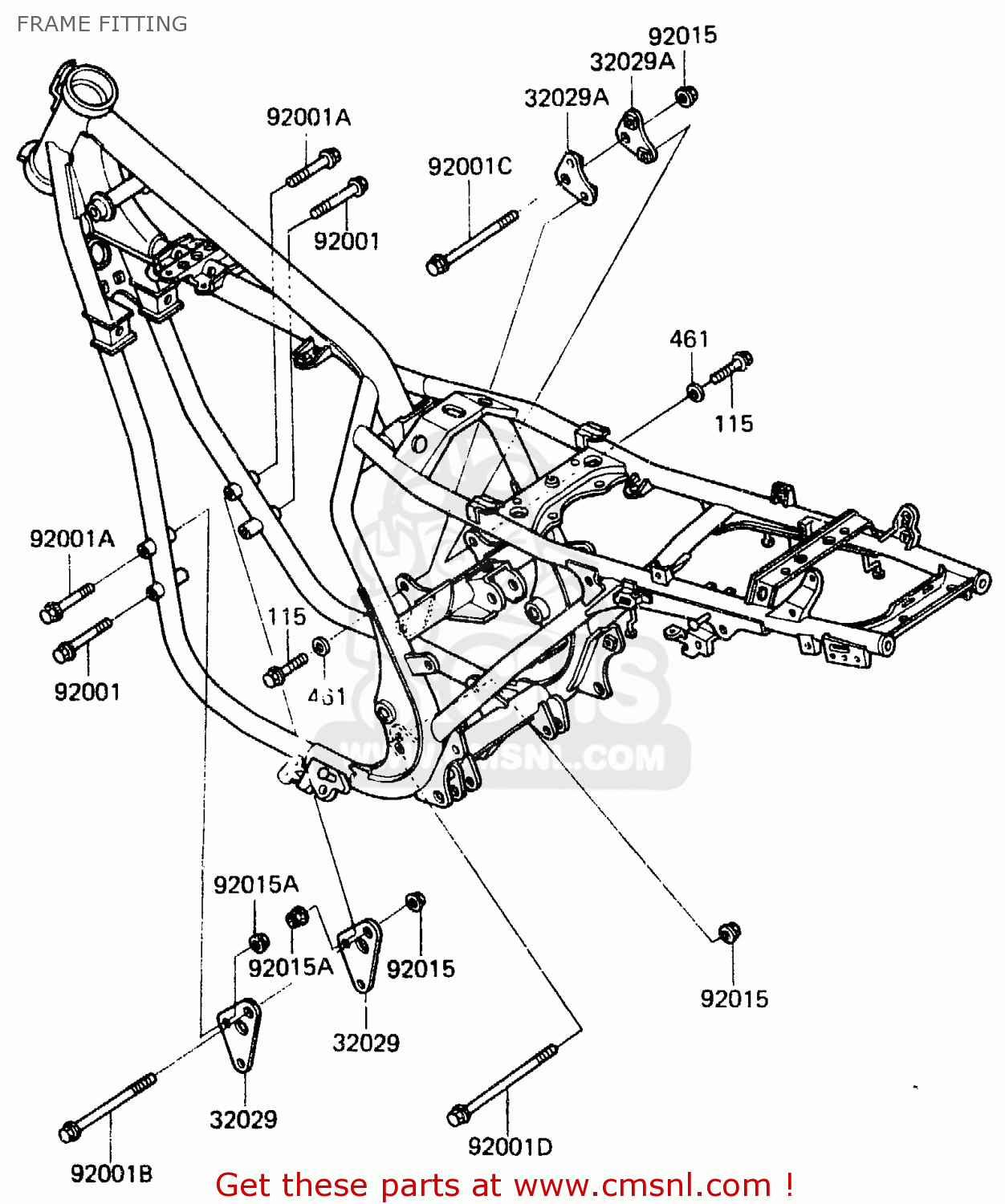 FRAME FITTING ER250B1 SCORPION 1983 USA