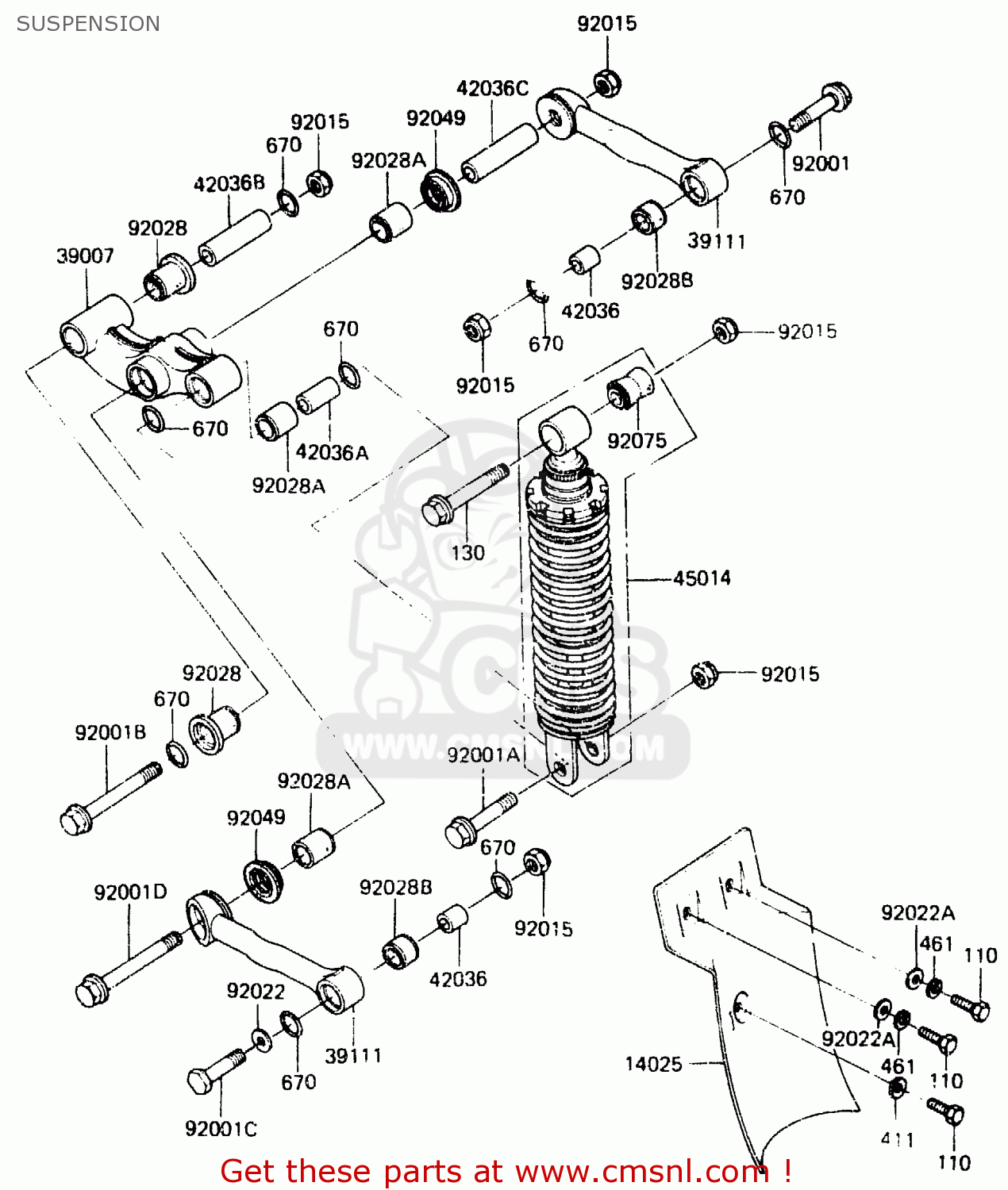 SUSPENSION ER250B1 SCORPION 1983 USA