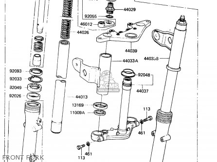 FRONT FORK - ER250B1 SCORPION 1983 USA
