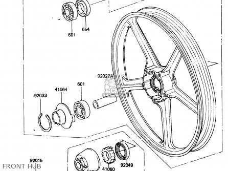 FRONT HUB - ER250B1 SCORPION 1983 USA