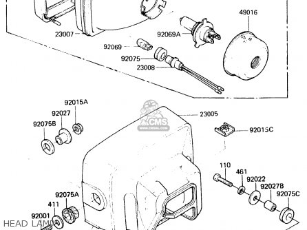 HEAD LAMP - ER250B1 SCORPION 1983 USA