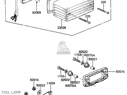 TAIL LAMP - ER250B1 SCORPION 1983 USA