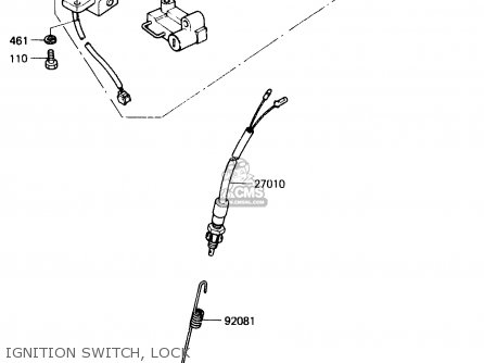 IGNITION SWITCH, LOCK - ER250B1 SCORPION 1983 USA