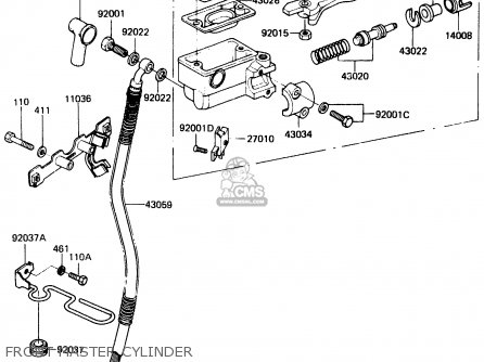 FRONT MASTER CYLINDER - ER250B1 SCORPION 1983 USA