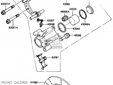 FRONT CALIPER - ER250B1 SCORPION 1983 USA