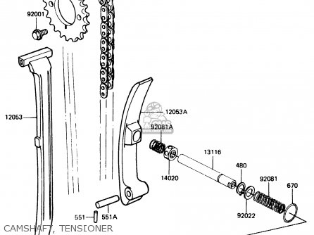CAMSHAFT, TENSIONER - ER250B1 SCORPION 1983 USA