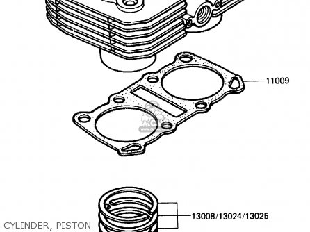 CYLINDER, PISTON - ER250B1 SCORPION 1983 USA