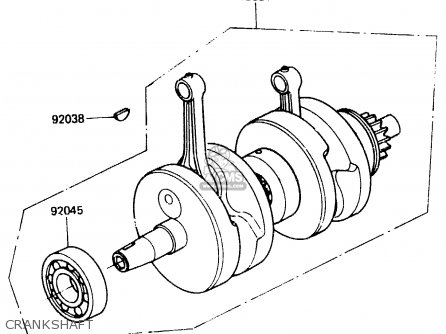 CRANKSHAFT - ER250B1 SCORPION 1983 USA