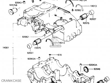 CRANKCASE - ER250B1 SCORPION 1983 USA