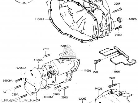 ENGINE COVER - ER250B1 SCORPION 1983 USA