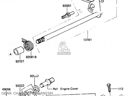GEAR CHANGE MECHANISM - ER250B1 SCORPION 1983 USA