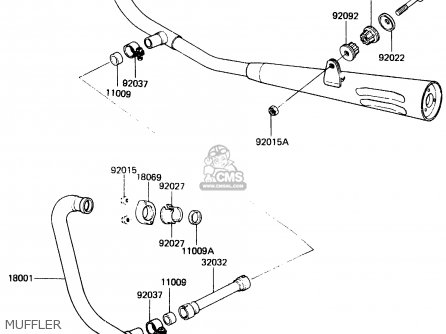 MUFFLER - ER250B1 SCORPION 1983 USA