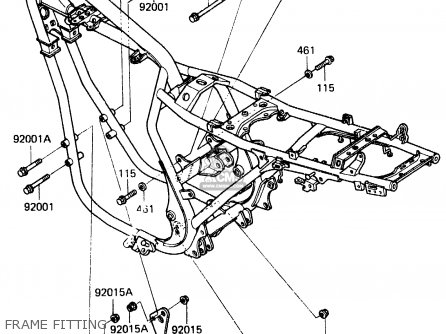 FRAME FITTING - ER250B1 SCORPION 1983 USA