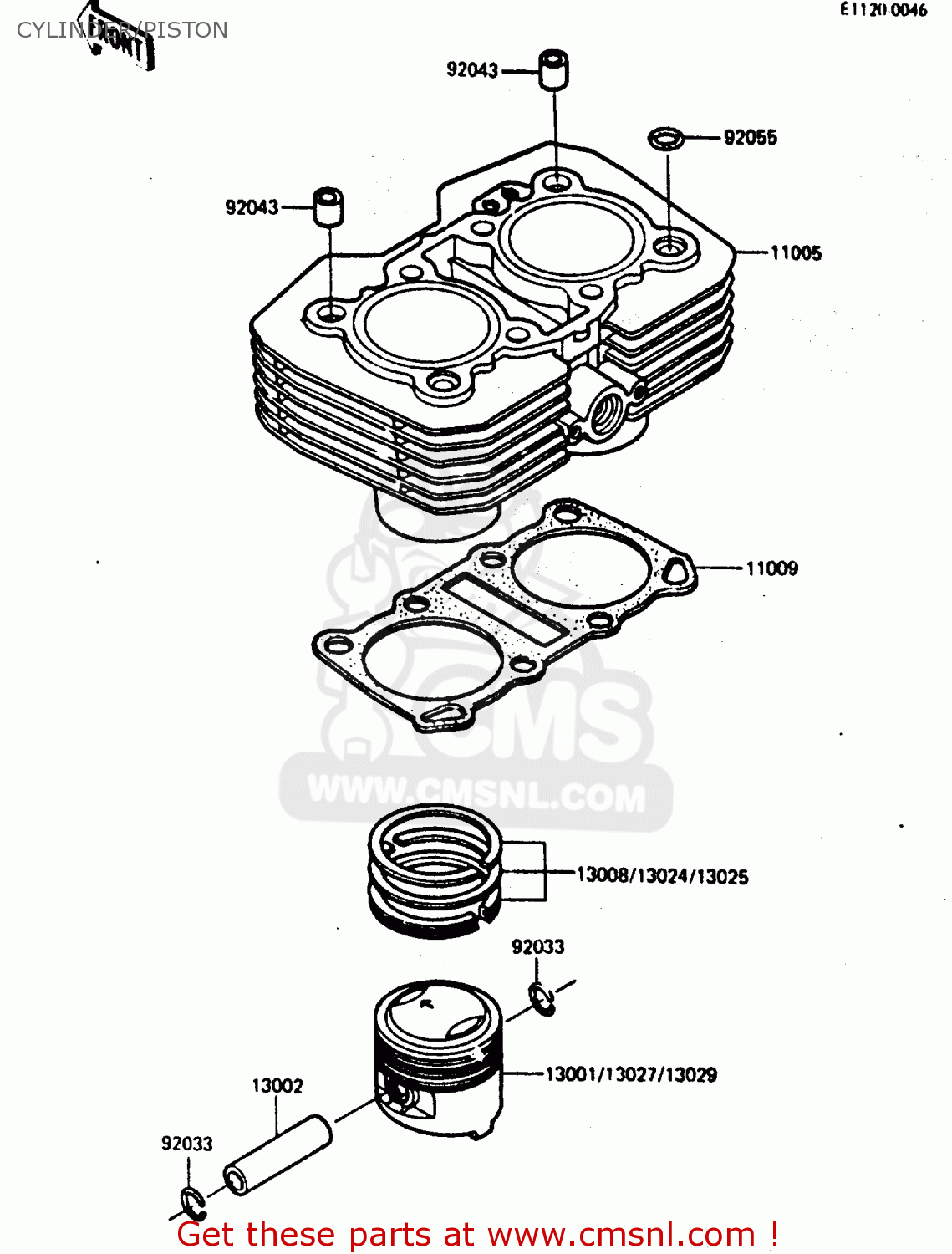 CYLINDER/PISTON ER250B2 SCORPION 1984 USA