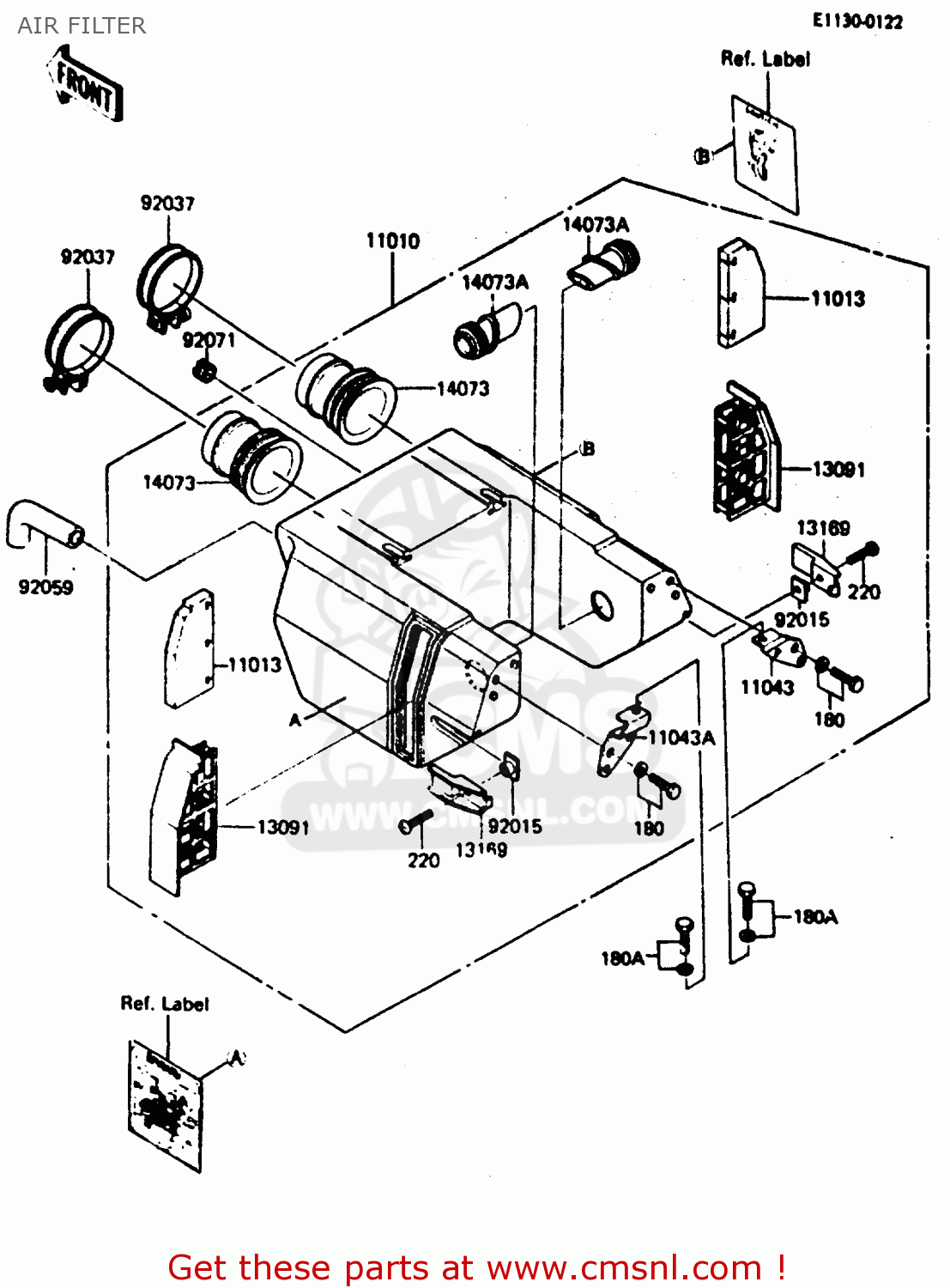 AIR FILTER ER250B2 SCORPION 1984 USA