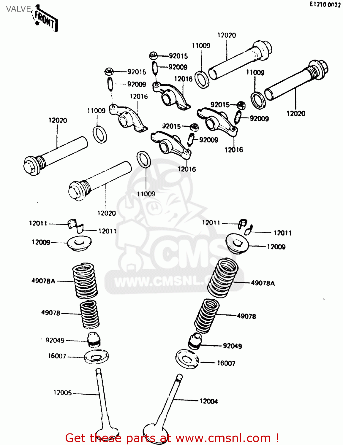 VALVE ER250B2 SCORPION 1984 USA