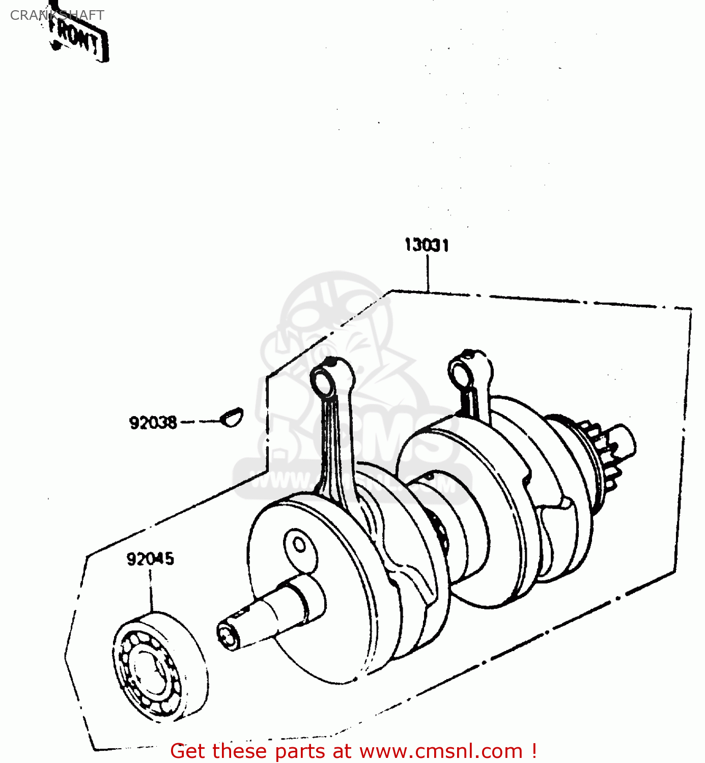 CRANKSHAFT ER250B2 SCORPION 1984 USA