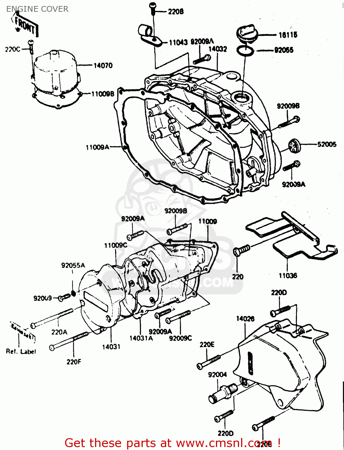 ENGINE COVER ER250B2 SCORPION 1984 USA