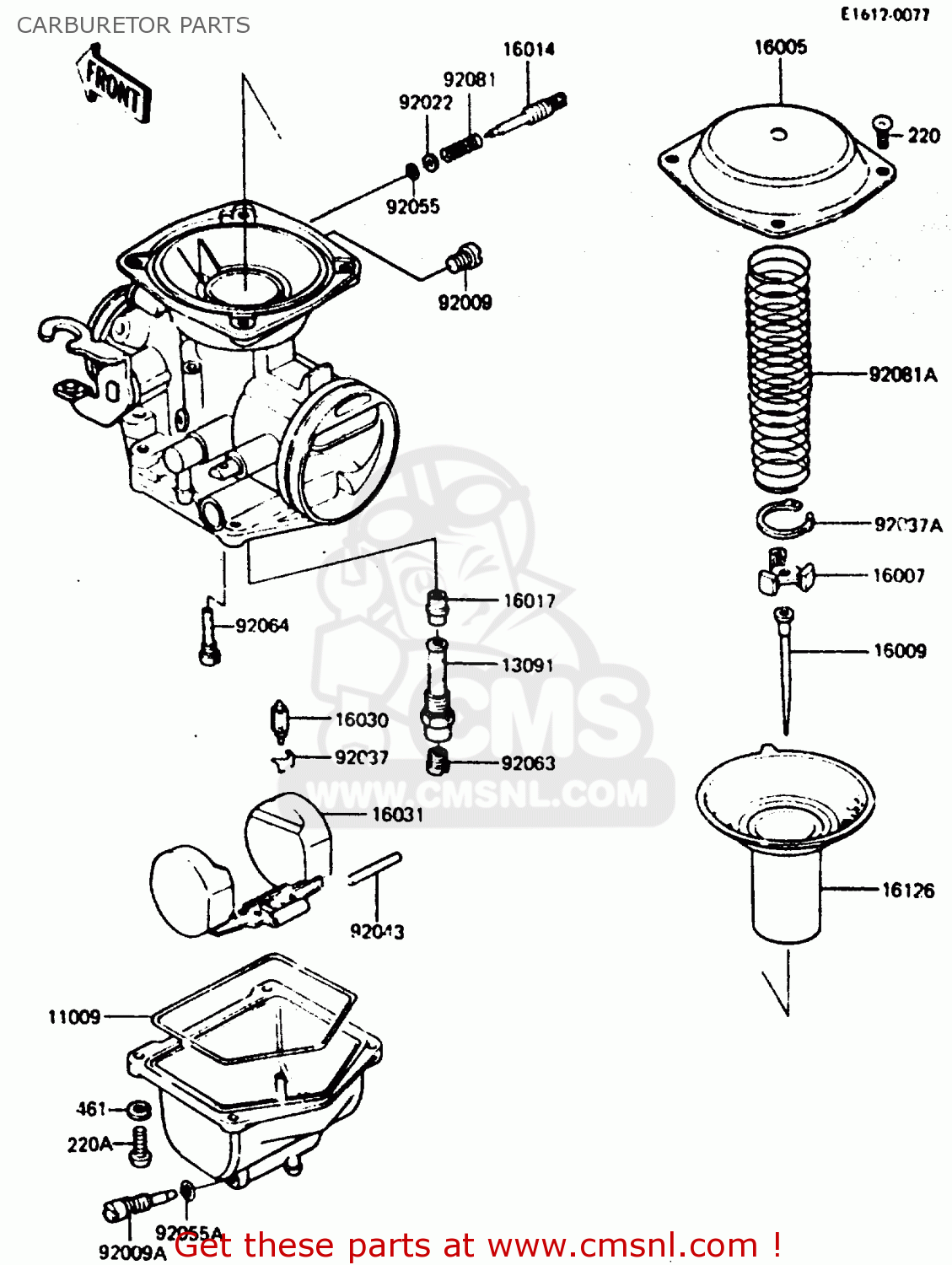 CARBURETOR PARTS ER250B2 SCORPION 1984 USA