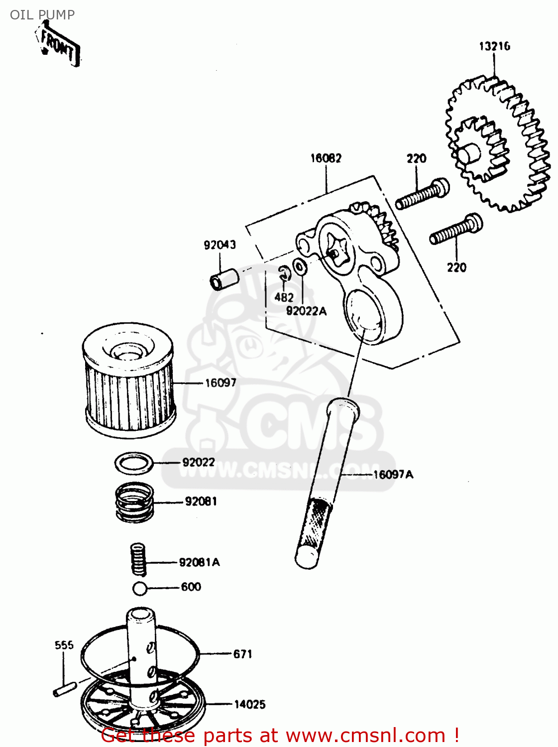 OIL PUMP ER250B2 SCORPION 1984 USA