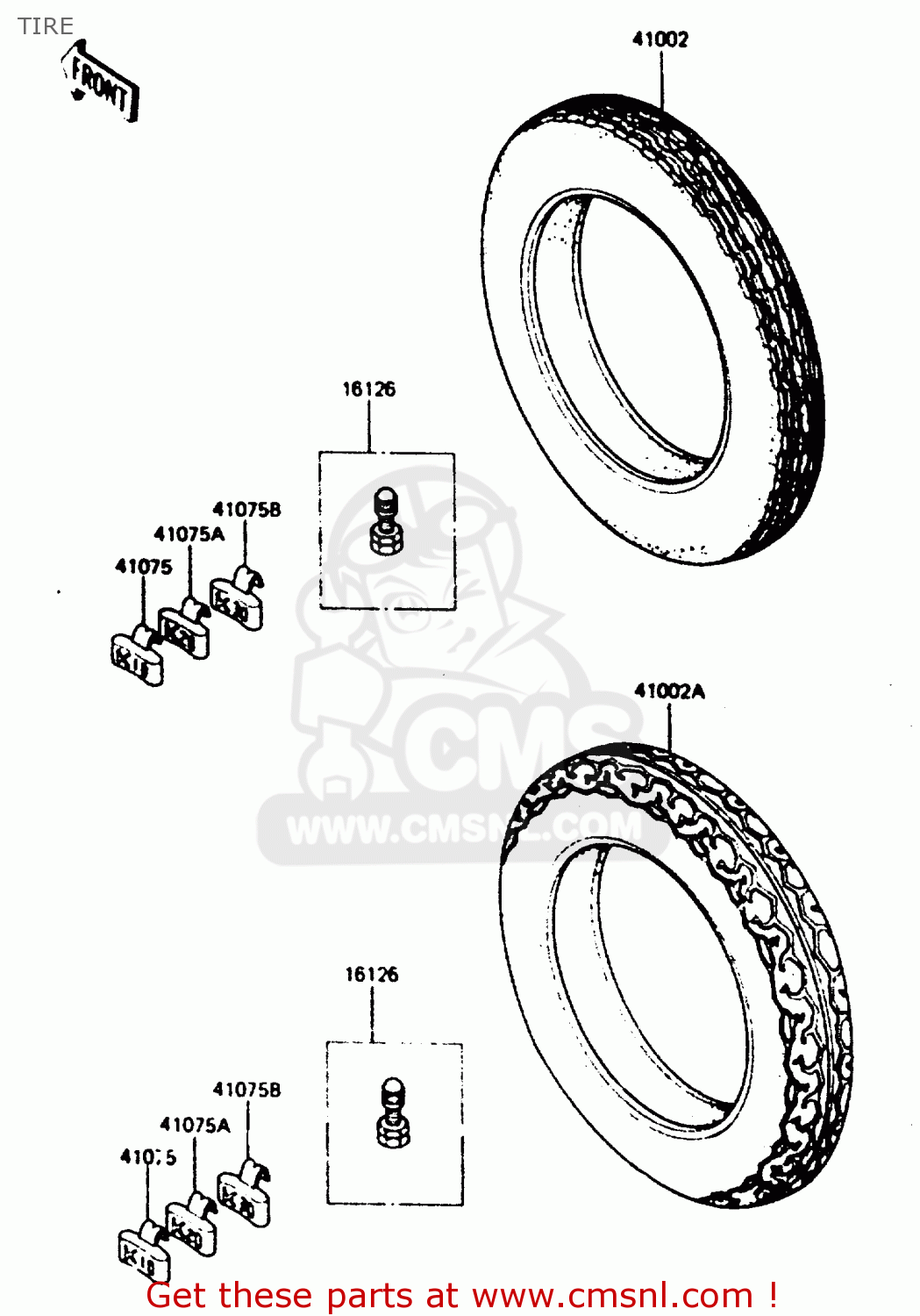 TIRE ER250B2 SCORPION 1984 USA