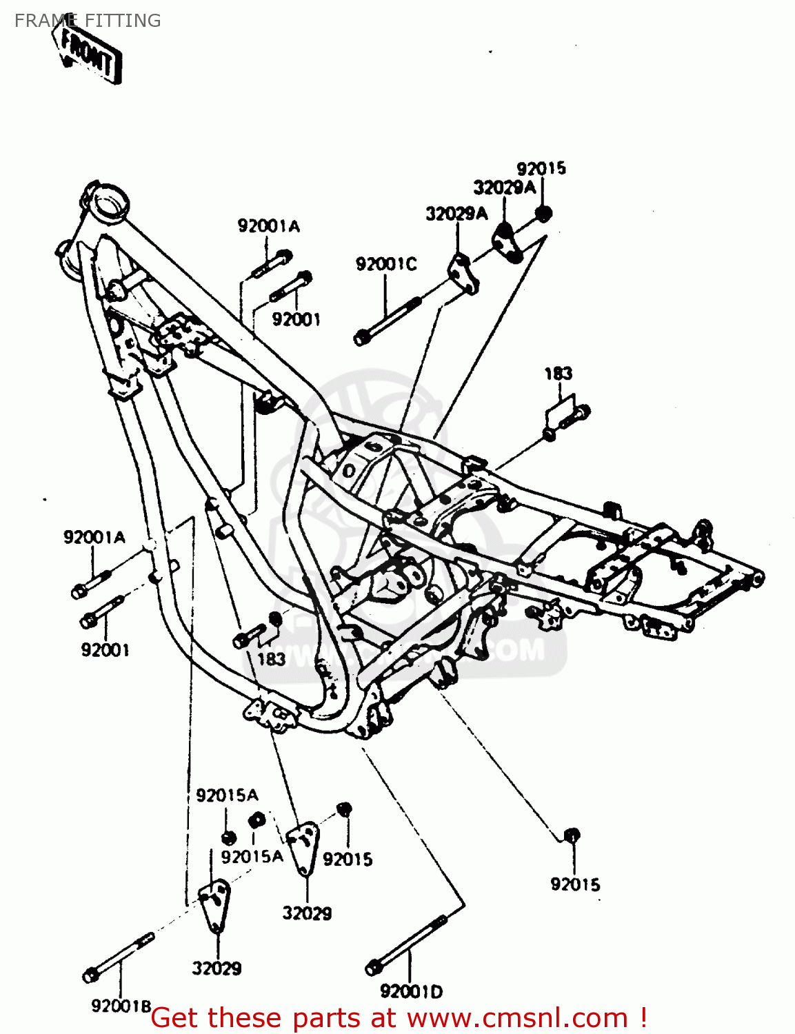 FRAME FITTING ER250B2 SCORPION 1984 USA