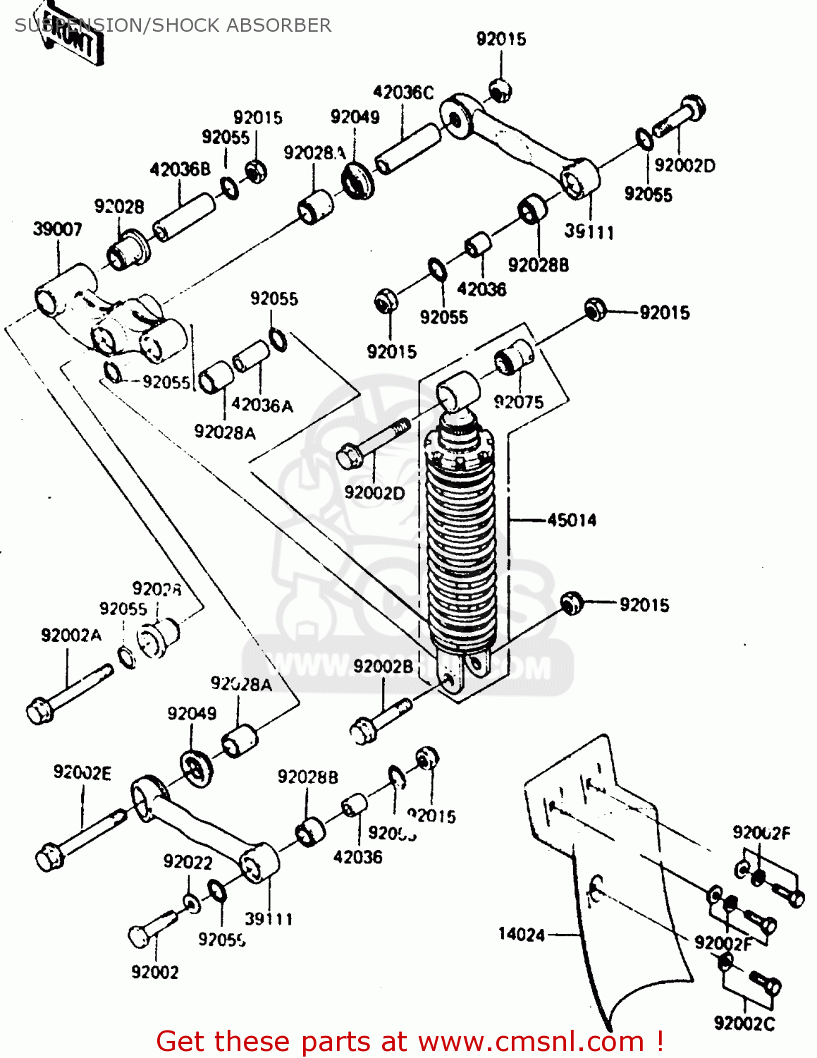 SUSPENSION/SHOCK ABSORBER ER250B2 SCORPION 1984 USA