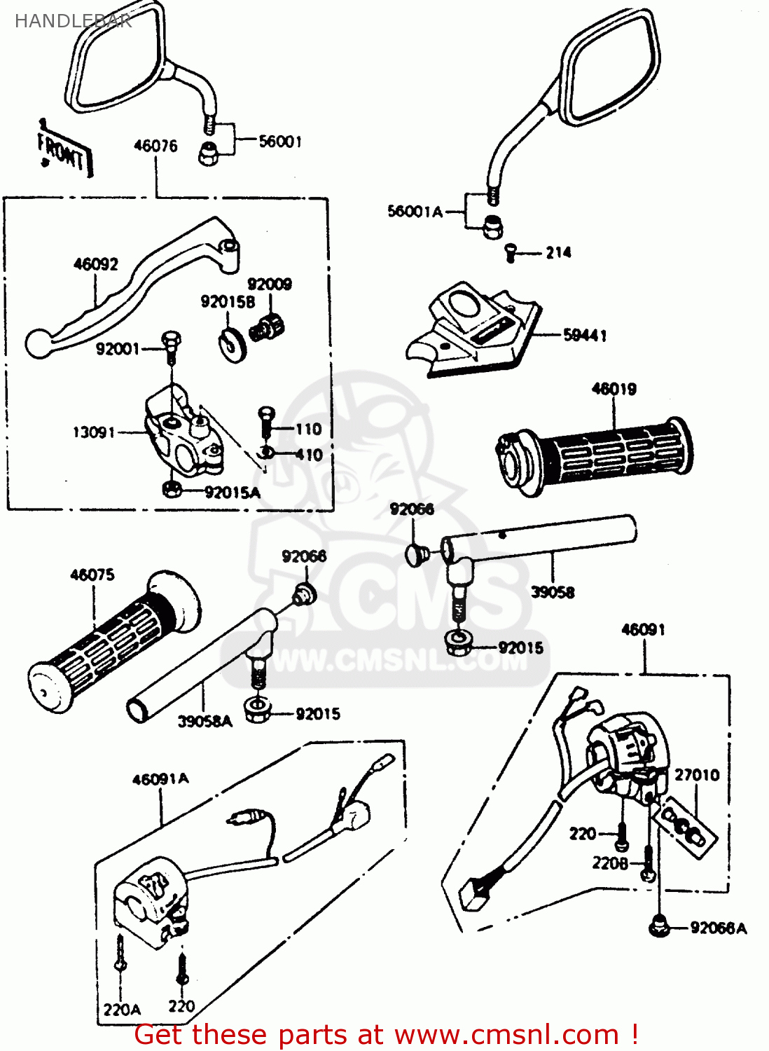 HANDLEBAR ER250B2 SCORPION 1984 USA