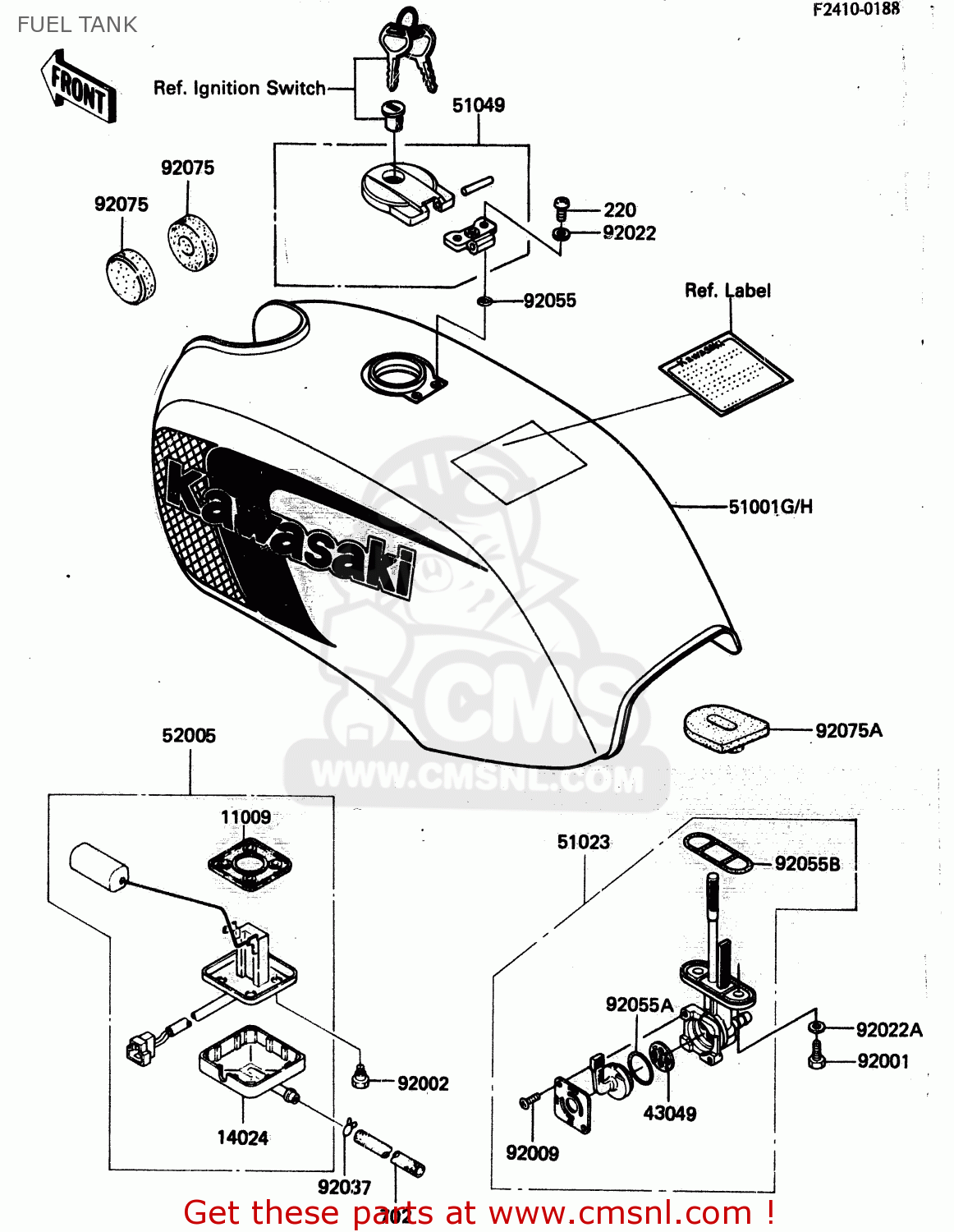 FUEL TANK ER250B2 SCORPION 1984 USA