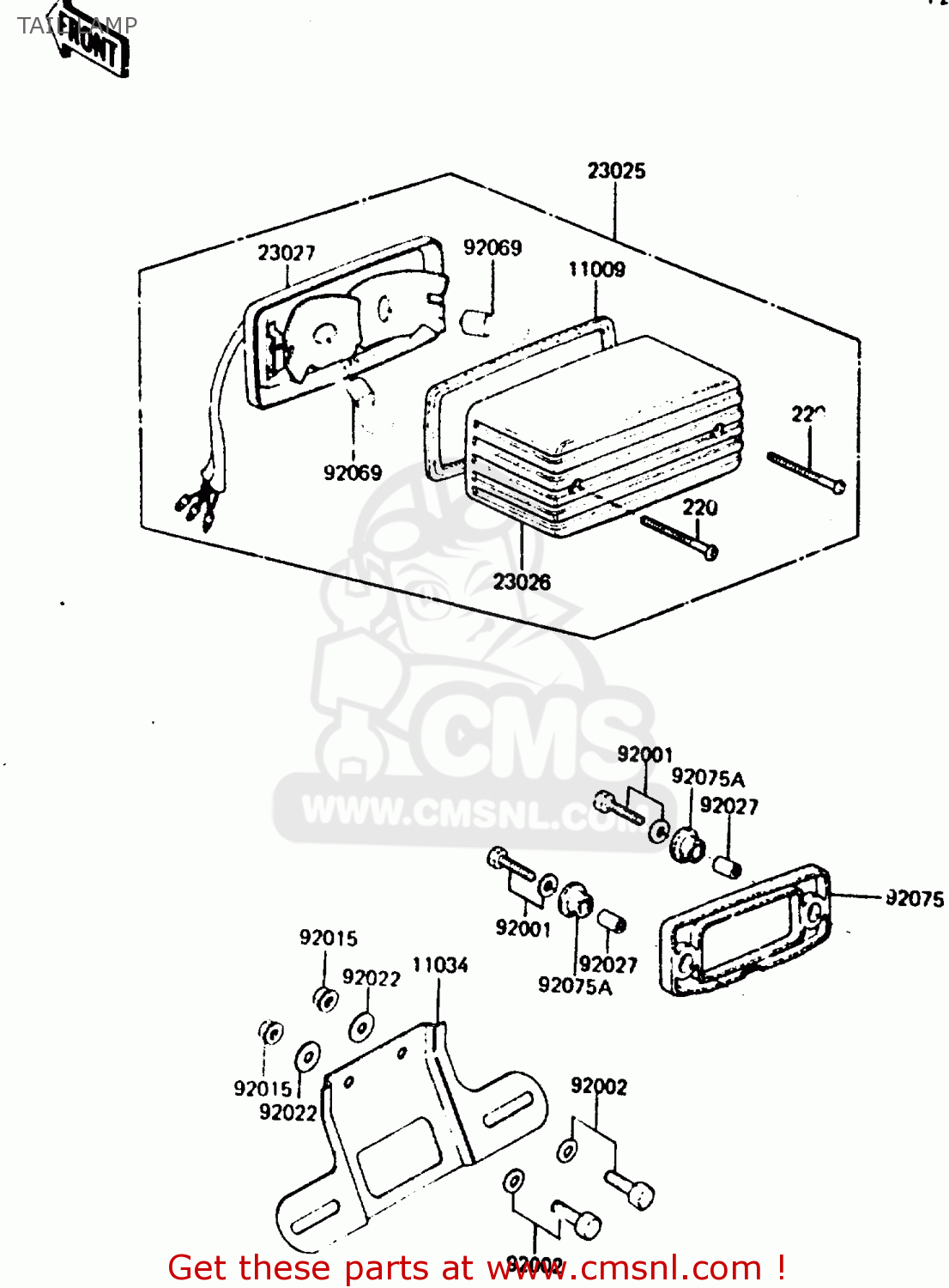TAIL LAMP ER250B2 SCORPION 1984 USA