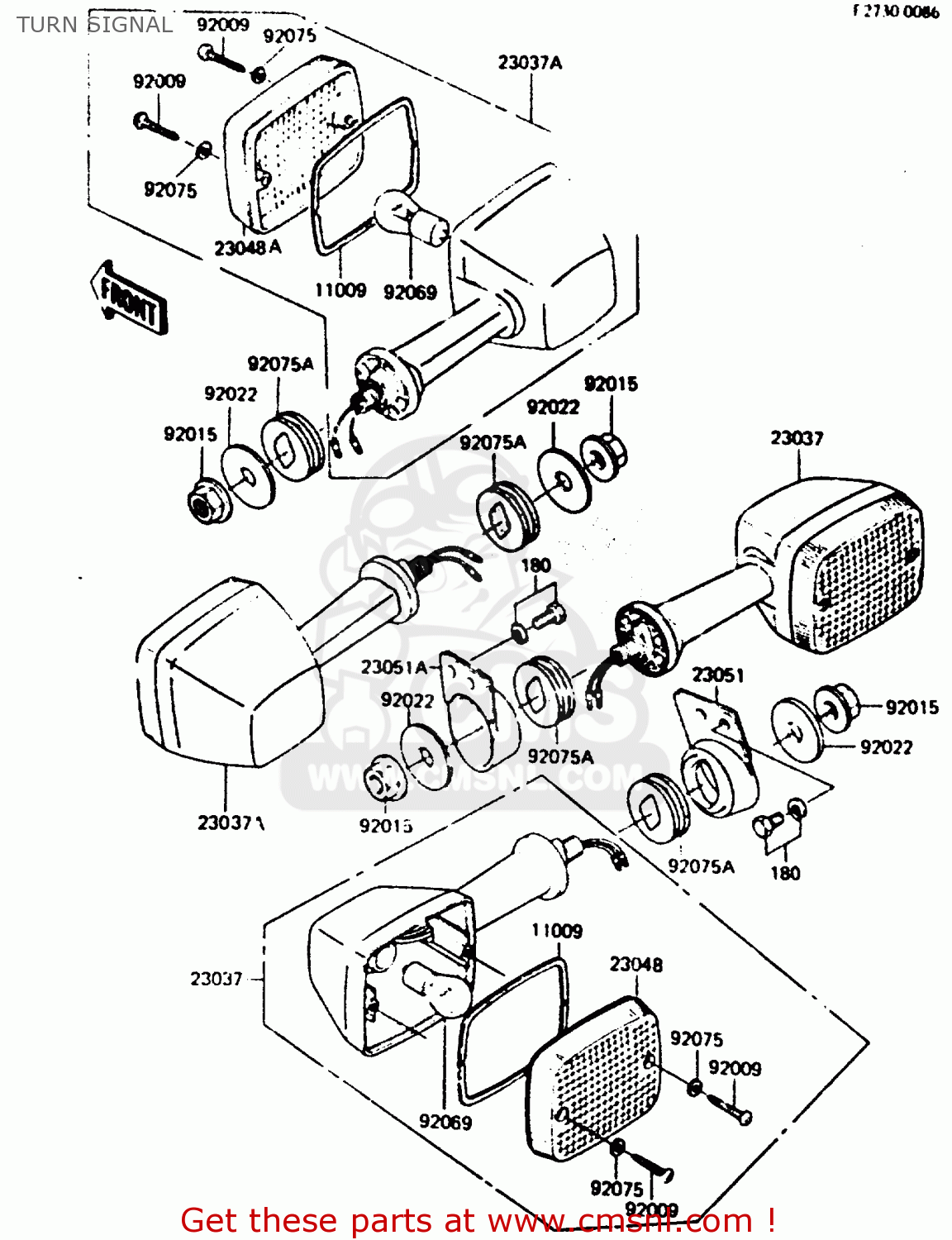 TURN SIGNAL ER250B2 SCORPION 1984 USA