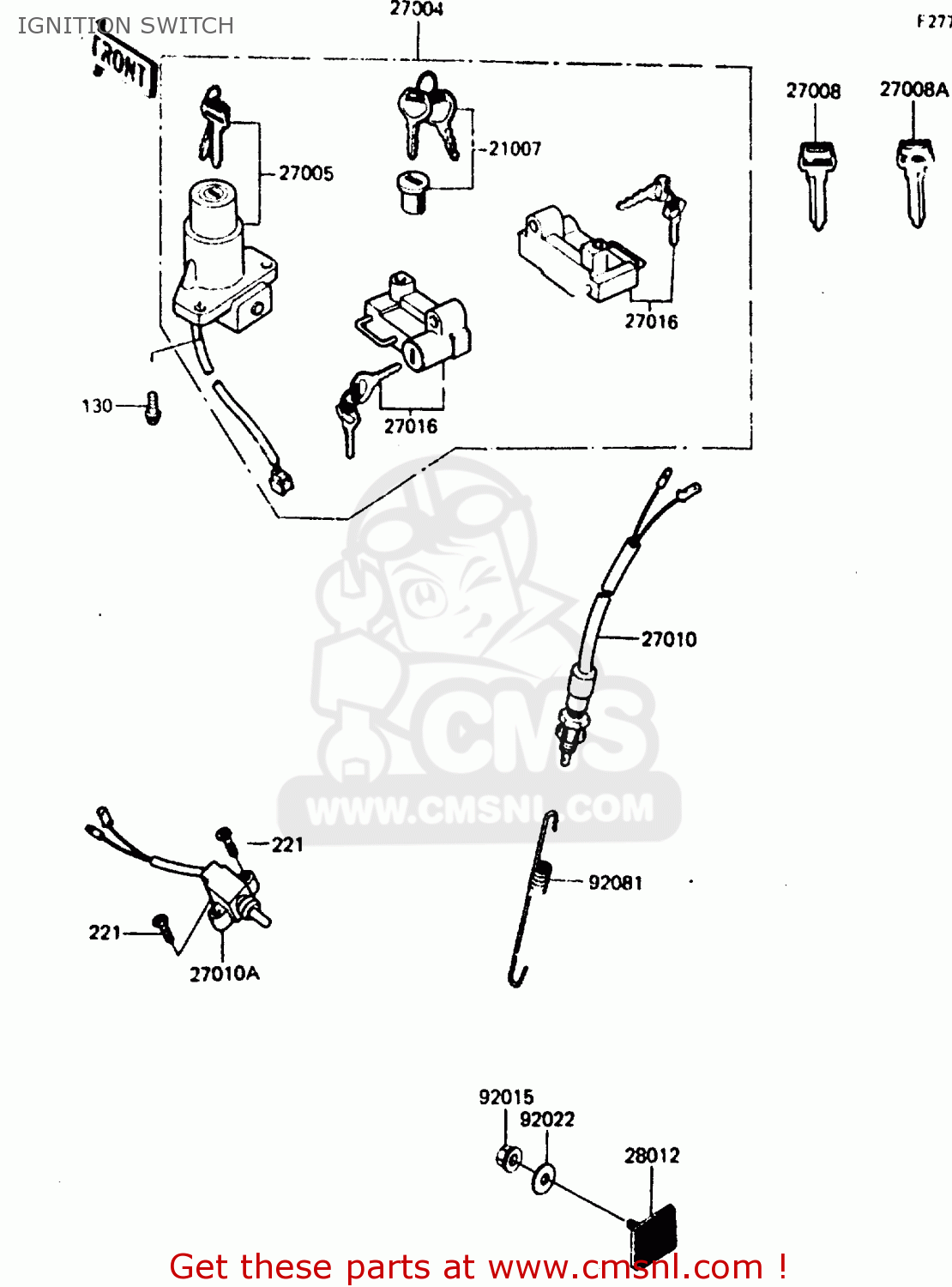 IGNITION SWITCH ER250B2 SCORPION 1984 USA