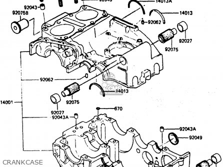 CRANKCASE - ER250B2 SCORPION 1984 USA