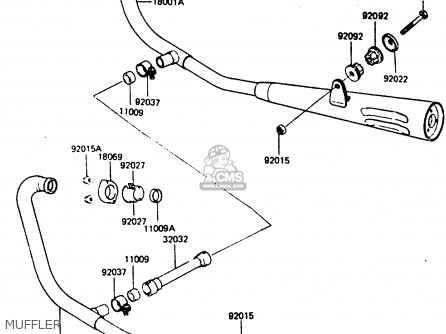 MUFFLER - ER250B2 SCORPION 1984 USA