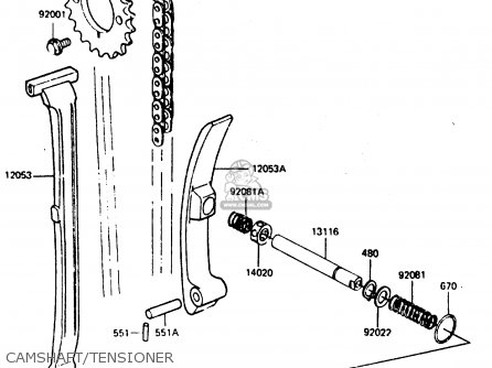 CAMSHAFT/TENSIONER - ER250B2 SCORPION 1984 USA