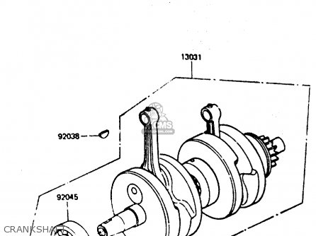 CRANKSHAFT - ER250B2 SCORPION 1984 USA