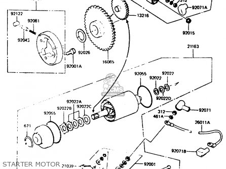 STARTER MOTOR - ER250B2 SCORPION 1984 USA