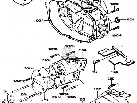 ENGINE COVER - ER250B2 SCORPION 1984 USA
