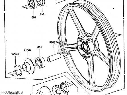 FRONT HUB - ER250B2 SCORPION 1984 USA