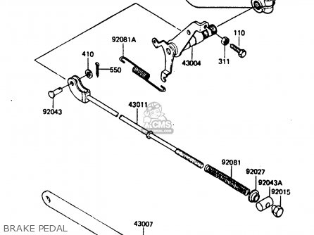 BRAKE PEDAL - ER250B2 SCORPION 1984 USA