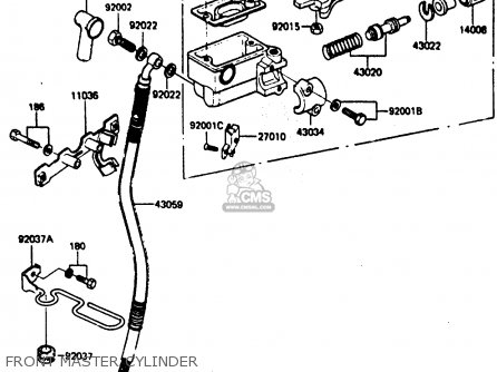 FRONT MASTER CYLINDER - ER250B2 SCORPION 1984 USA