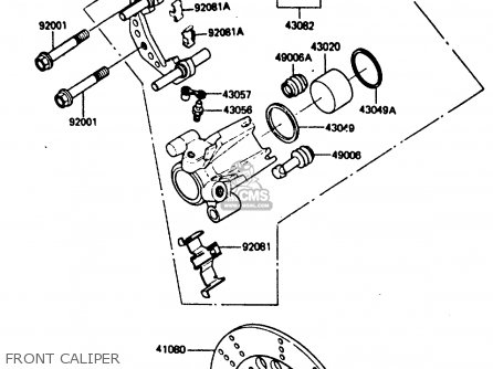 FRONT CALIPER - ER250B2 SCORPION 1984 USA