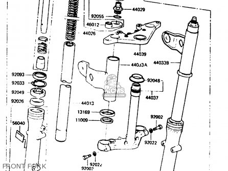 FRONT FORK - ER250B2 SCORPION 1984 USA