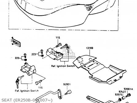 SEAT (ER250B-001007~) - ER250B2 SCORPION 1984 USA